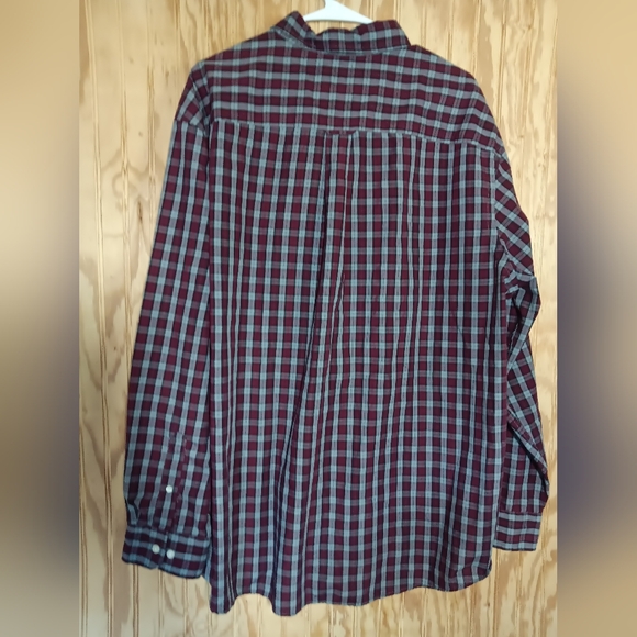 Saddlebred Men's Plaid Shirt - Burgundy and Gray - Picture 4 of 4